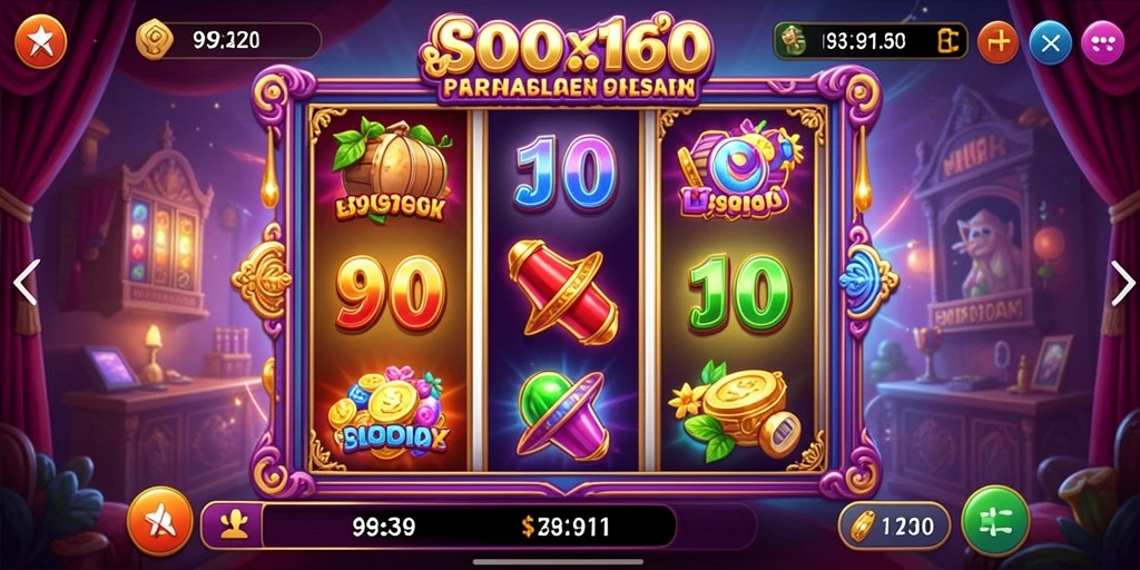 Menampilkan gameplay Slot yang seru dan menarik.