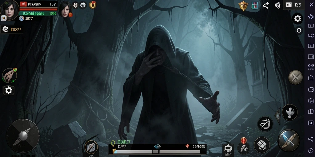 Screenshot menampilkan gameplay menegangkan di dalam dunia Horror.