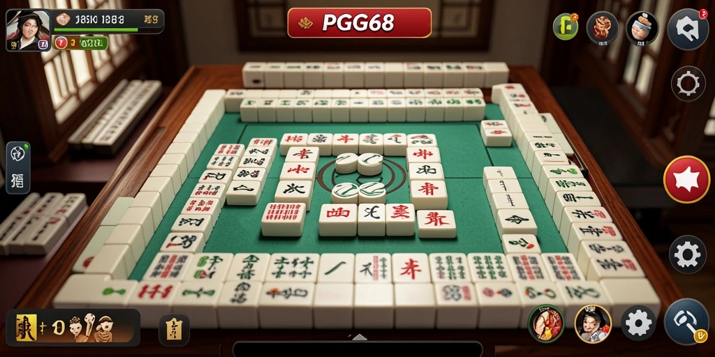 Tampilan unik dari gameplay Mahjong yang seru di PGG68.